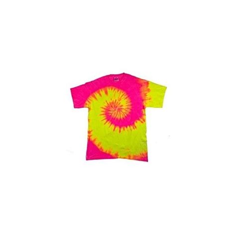 Tie Dye Kids T Shirt Fluorescent Swirl Yellow Pink Swirl Youth Shirt