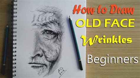 How To Draw Old Face With Wrinkles For Beginners Step By Step Youtube