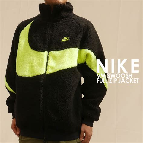 【楽天市場】正規品・本物保証 新品 ナイキ Nike Vm Swoosh Full Zip Jacket ボア フリース ジャケット Blackvolt Bq6546 017 メンズ Big