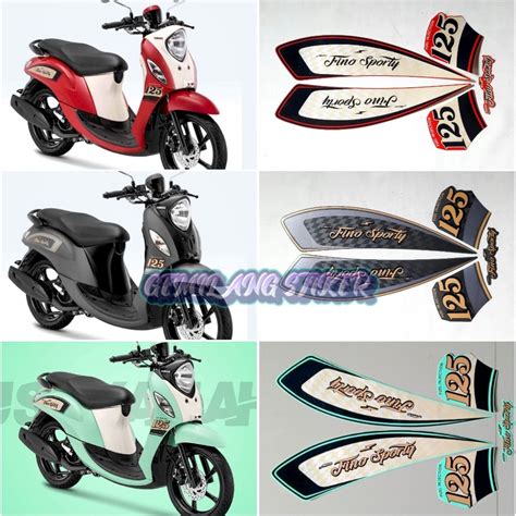 Striping Decal Polet Sticker Yamaha Fino Sporty 125 Fi 2021 Fullset