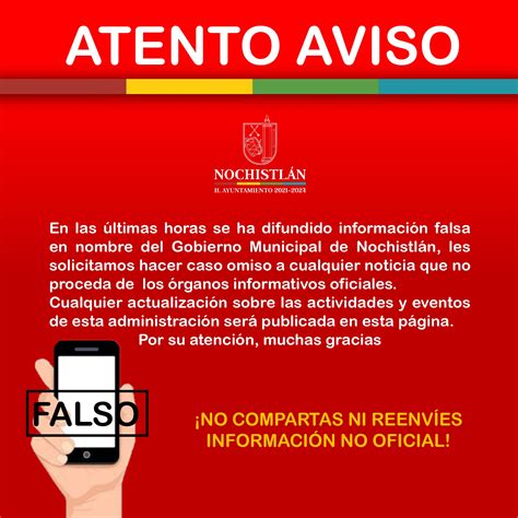 ATENTO AVISO Ayuntamiento de Nochistlán