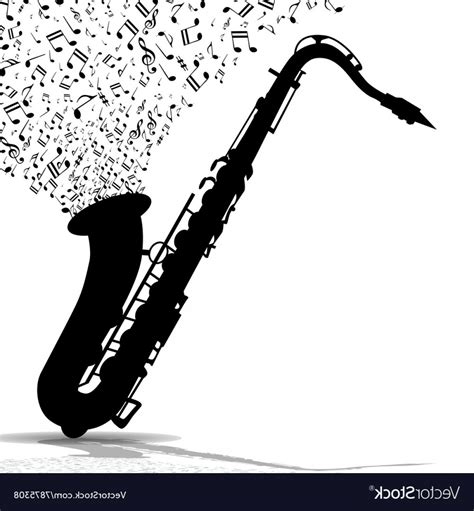 Saxophone Silhouette Vector At Vectorified Collection Of