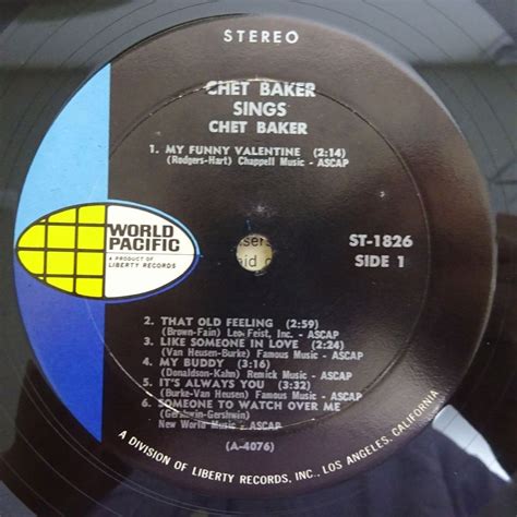 Letao Us World Pacific Chet Baker Chet