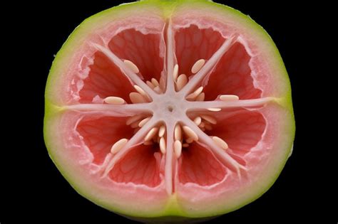 Premium AI Image Guava Fruit CrossSection