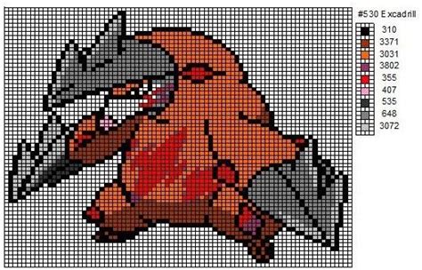 530 Excadrill By Cdbvulpix On DeviantART Pokemon Cross Stitch