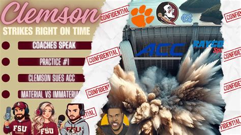 Fsu Football Clemson Bursts Acc Dam To Bits Sues Conference Coaches