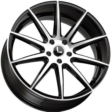 Set Kraze Kr Cosmos X X Mm Black Machined Wheels Rims