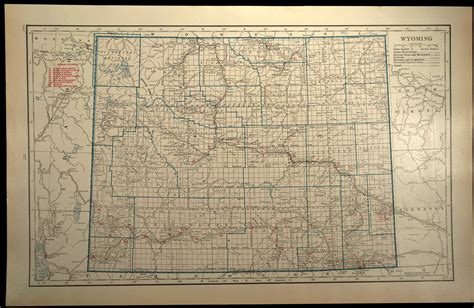 Wyoming Railroad Map LARGE Map Wyoming Wall Art