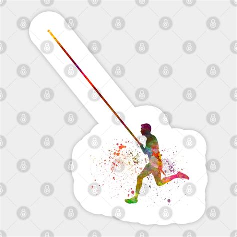 Pole Vault In Watercolor Pole Vault Sticker Teepublic