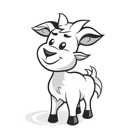 Premium Vector | A white and black goat cartoon character modern logo ...