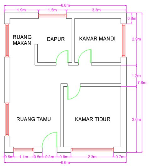 Belajar Membuat Denah Rumah D Di Autocad