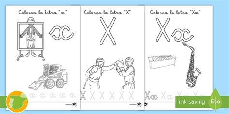 41 Dibujos Con La Letra X Para Colorear