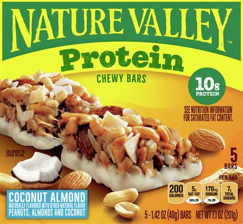 Nature Valley Protein Chewy Granola Bars Coconut Almond Gluten Free