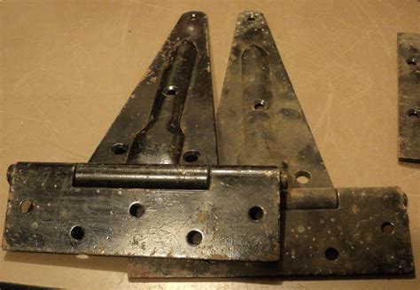 Antique Vintage Lot Of 4 Large Barn Door Hinges Ebay