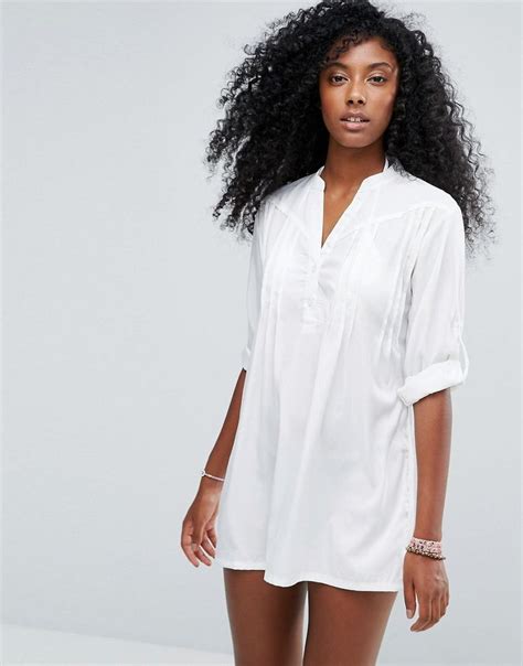 Anmol Classic White Beach Shirt Dress White Shirt Dress Style White