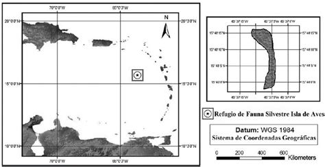 Ubicación geográfica del Refugio de Fauna Silvestre Isla de Aves