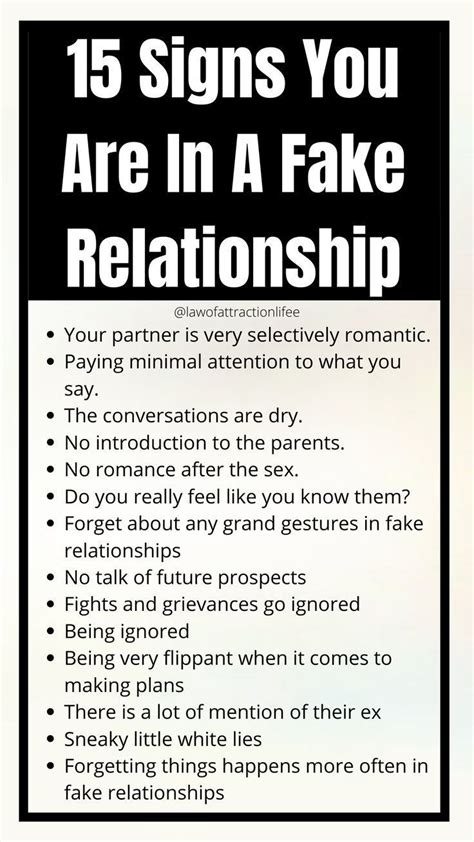 15 Signs You Are In A Fake Relationship Fake Relationship