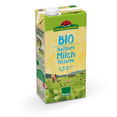 Fettarme Haltbare Bio Milch 1 5 1L Packung Schwarzwaldmilch