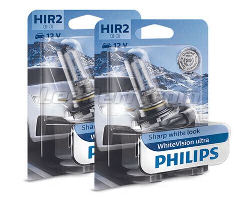 2 Philips WhiteVision ULTRA HIR2 Bulbs 9012WVUB1