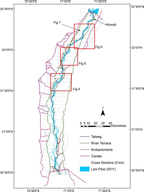 Schematic Image Of The Study Reach River Flow Top To Bottom The Low