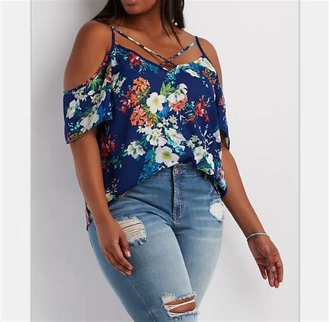 Xl 5xl Plus Size Women Tops Off Shoulder Strapless Shirts Sexy Floral