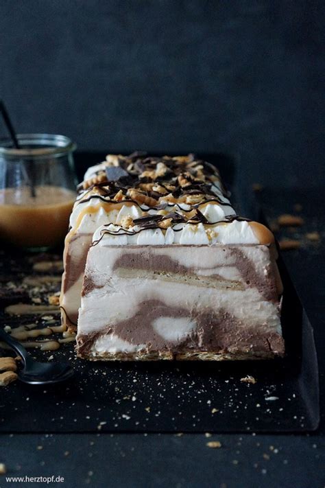 Schokoladen Salzkaramell Semifreddo Mit Butterkeksen Zuckerliebelei