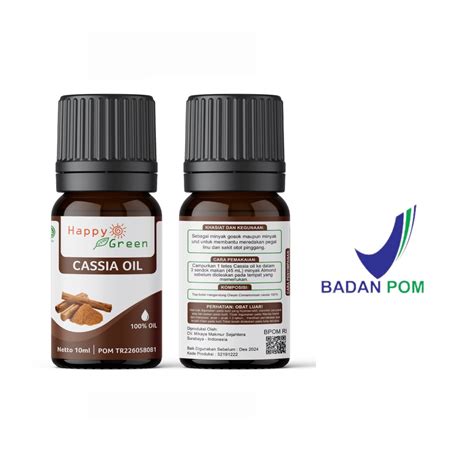 Jual BPOM Approved Happy Green Cassia Essential Oil Minyak Kayu Manis