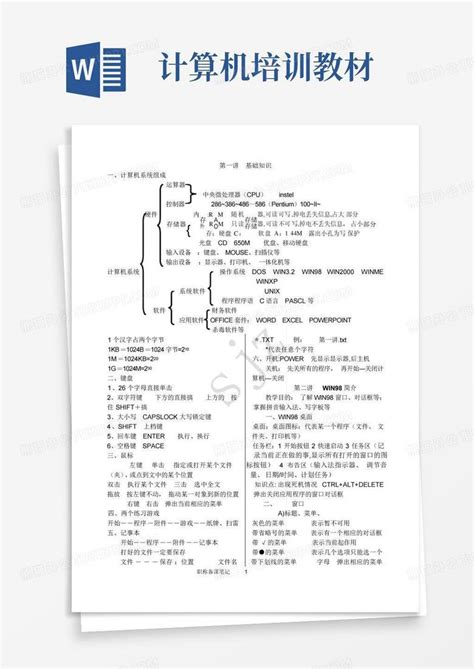 计算机培训教材word模板下载编号qkrpngow熊猫办公