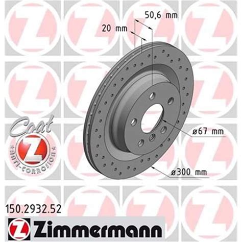 X Zimmermann Sport Bremsscheiben Mm Gelocht Hinten Passend F R Bmw