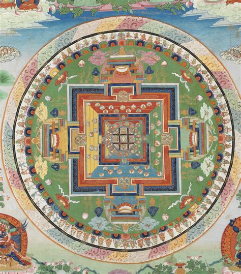 Mandala Of Vairochana Buddha Sarvavid Sarvadurgati Tantra