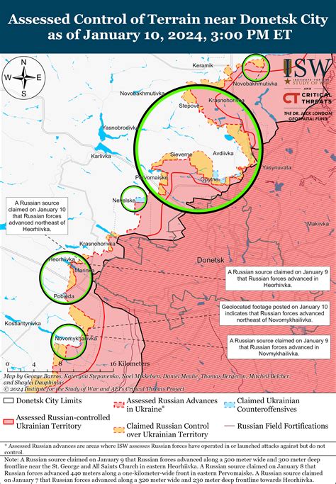 Карта бойових дій України де точаться бої в Україні 11 січня 2024 року