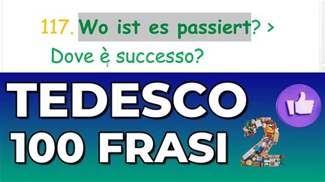 Tedesco Per Principianti Frasi Lezione Youtube