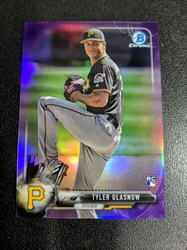 2017 Bowman Chrome TYLER GLASNOW Dodgers Sp PURPLE REFRACTOR Rookie