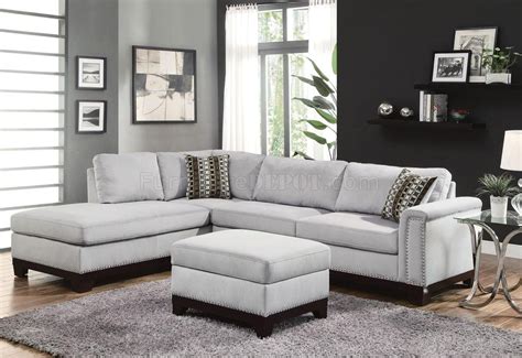 Mason Sectional Sofa 503615 in Blue Grey Fabric by Coaster