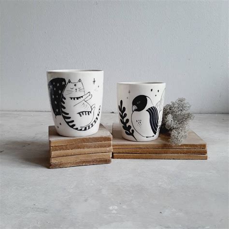 Ensemble De Deux Tasses Faites à La Main Etsy