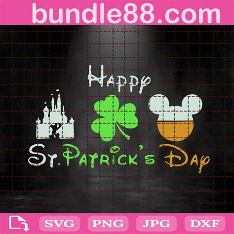 Mickey Mouse Shamrock St Patricks Day Svg Png Dxf Eps Cricut October 2024