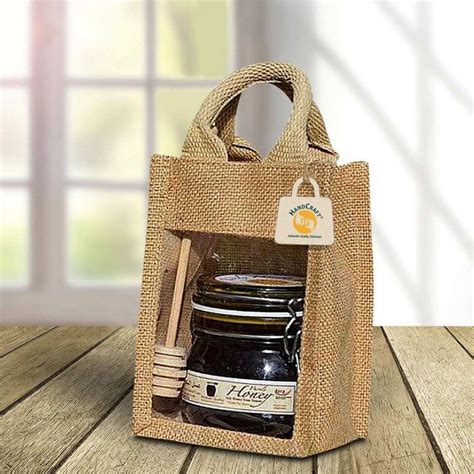 Jute Jar Bag With 1 Window Manufacturer 001