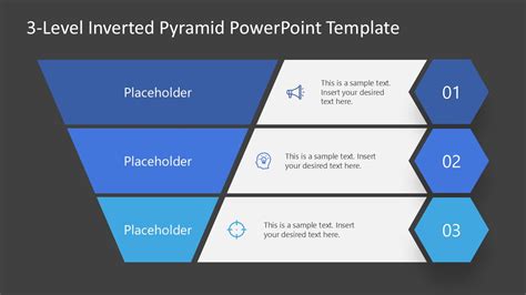 3 Level Inverted Pyramid Powerpoint Template