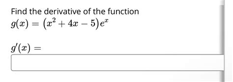 Solved Find The Derivative Of The