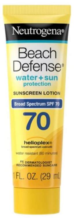 Neutrogena Beach Defense Water Sun Protection Sunscreen Lotion Spf