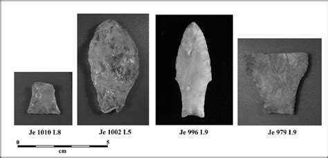 Fishtail projectile points recovered in the Quebradas del Batán and