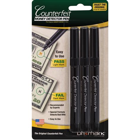 Dri Mark Dri3513b Counterfeit Detector Pens 3 Pack Black