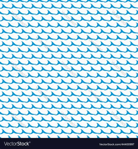 Sea And Ocean Blue Waves Seamless Pattern Vector Image