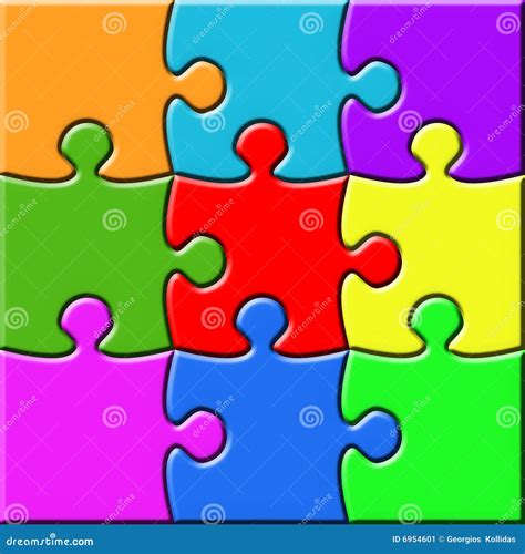 Colorful 3x3 Puzzle Stock Image - Image: 6954601