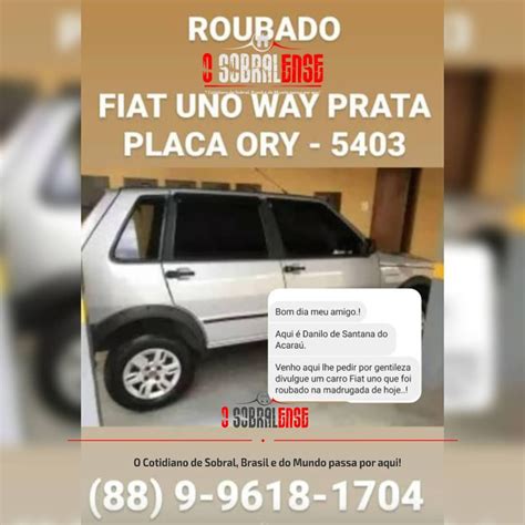 Carro FIAT UNO Roubado O Sobralense