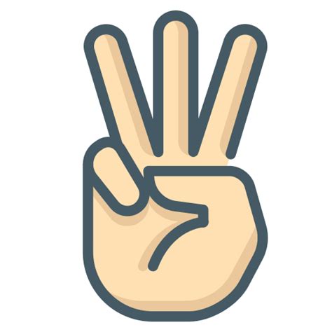 Three Fingers Generic Color Lineal Color Icon