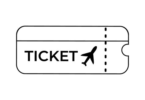 Outline plane ticket icon 26589944 Vector Art at Vecteezy