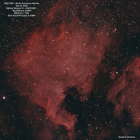 NGC 7000 North American Nebula Result RedCat 51 Photo Gallery