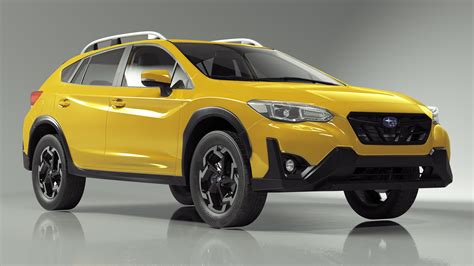 2020 Subaru XV SUV Simple Interior Yellow 3D Model $99 - .3ds .blend ...