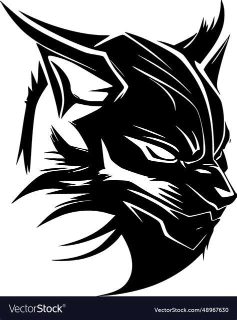 Wildcat - minimalist and flat logo Royalty Free Vector Image